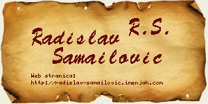 Radislav Samailović vizit kartica